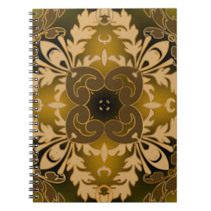 Cuaderno Patrón barroco sin costuras. Brillante ornamental