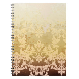 Cuaderno Patrón barroco vintage, lujo ornamental.