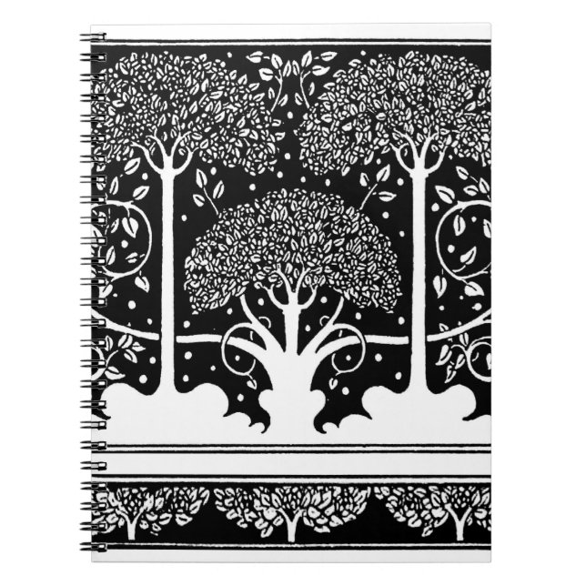 Cuaderno Patrón Beardsley de árbol Art Nouveau (Frente)