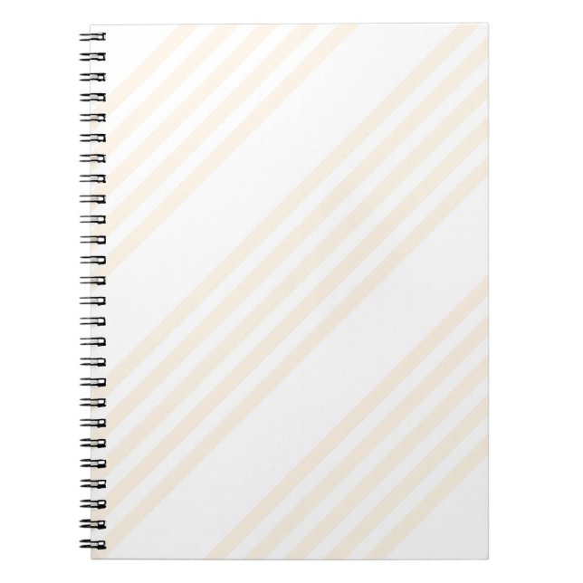 Cuaderno Patrón beige y blanco de cinco rayas (Frente)