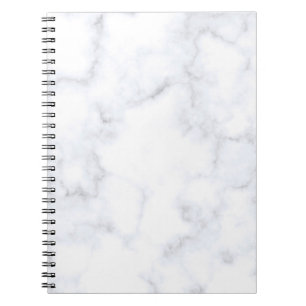 Cuaderno Patrón blanco de textura de mármol