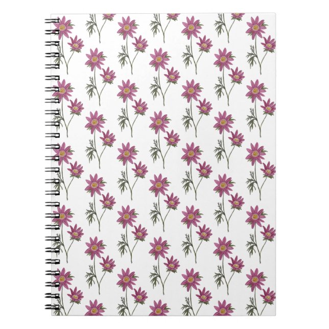 Cuaderno Patrón blanco del portátil Dill Daisy (Frente)