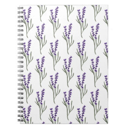 Cuaderno Patrón blanco del portátil Lavender