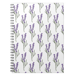 Cuaderno Patrón blanco del portátil Lavender