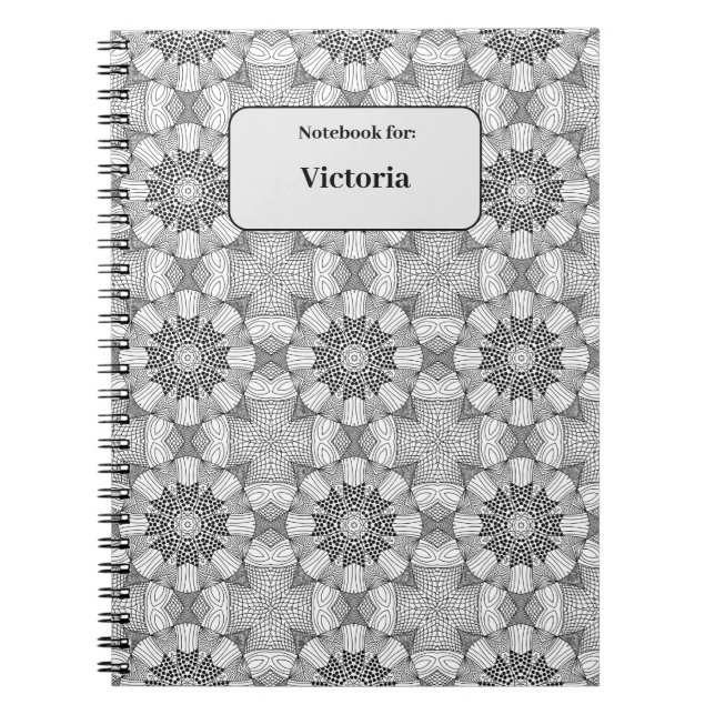 Cuaderno Patrón blanco y negro (Frente)