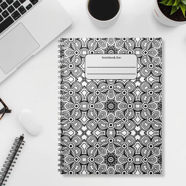 Cuaderno Patrón blanco y negro (Subido por el creador)