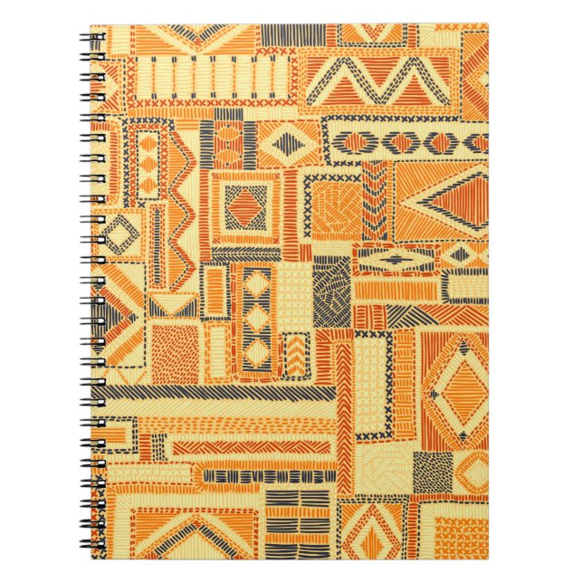 Cuaderno Patrón bohemio bordado sin foco (Frente)