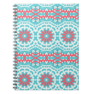 Cuaderno Patrón bohemio de color étnico vintage en brillant