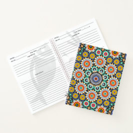 Cuaderno Patrón boho tradicional mosaico marroquí