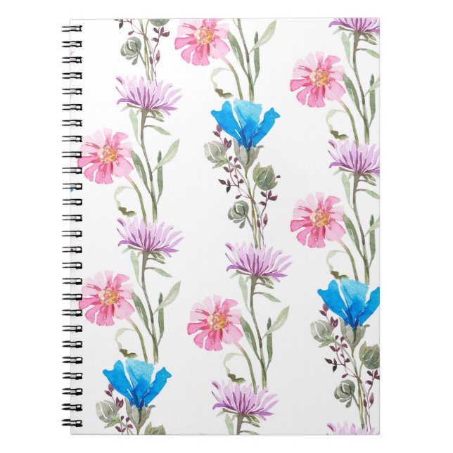 Cuaderno Patrón botánico acuarela (Frente)