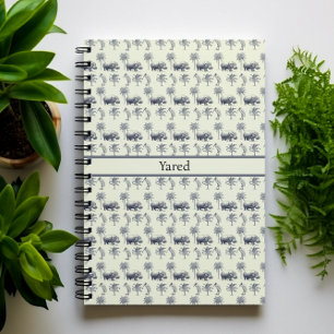 Cuaderno Patrón botánico del río Nilo, personalizado