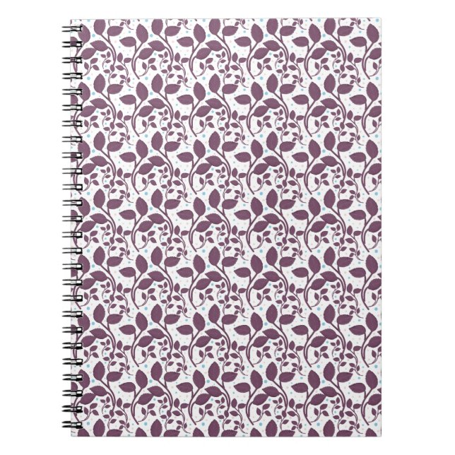 Cuaderno Patrón botánico estético (Frente)