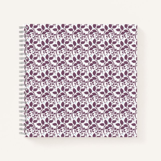 Cuaderno Patrón botánico estético (Anverso)