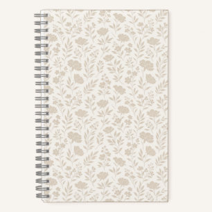 Cuaderno Patrón Botánico Minimalista de Lujo