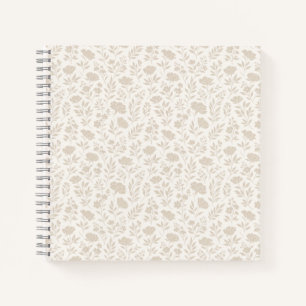 Cuaderno Patrón Botánico Minimalista de Lujo