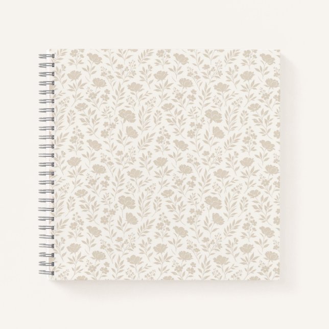 Cuaderno Patrón Botánico Minimalista de Lujo (Anverso)