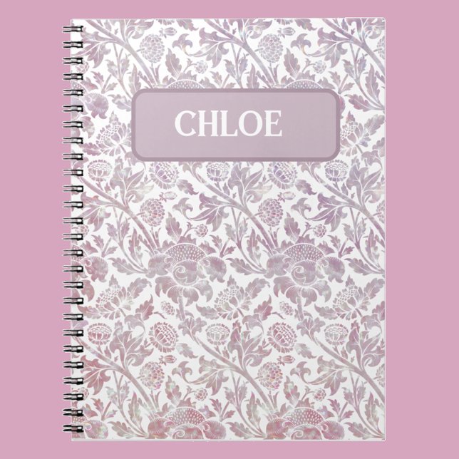 Cuaderno Patrón botánico vintage de malva (Subido por el creador)