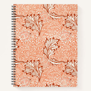 Cuaderno Patrón Botánico Vintage de Manzana de William Morr