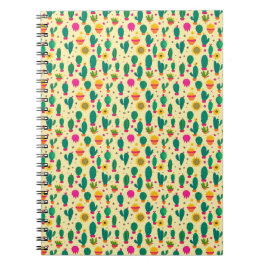 Cuaderno Patrón Cactus Amarillo Impresión de tela Kawaii