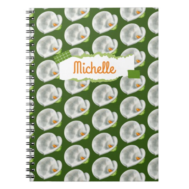 Cuaderno Patrón Calla Lilly personalizado (Frente)