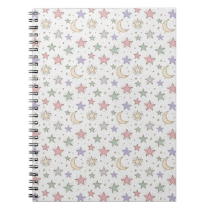 Cuaderno Patrón caprichoso de luna y estrellas