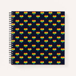 Cuaderno Patrón cardíaco arco iris de 8 bits