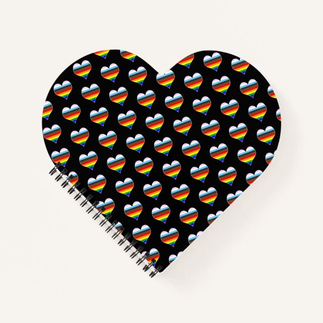 Cuaderno Patrón cardíaco arcoiris (Anverso)