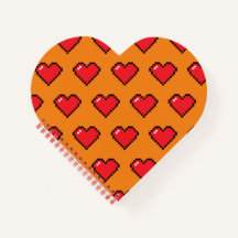 Patrón cardíaco de píxeles rojos