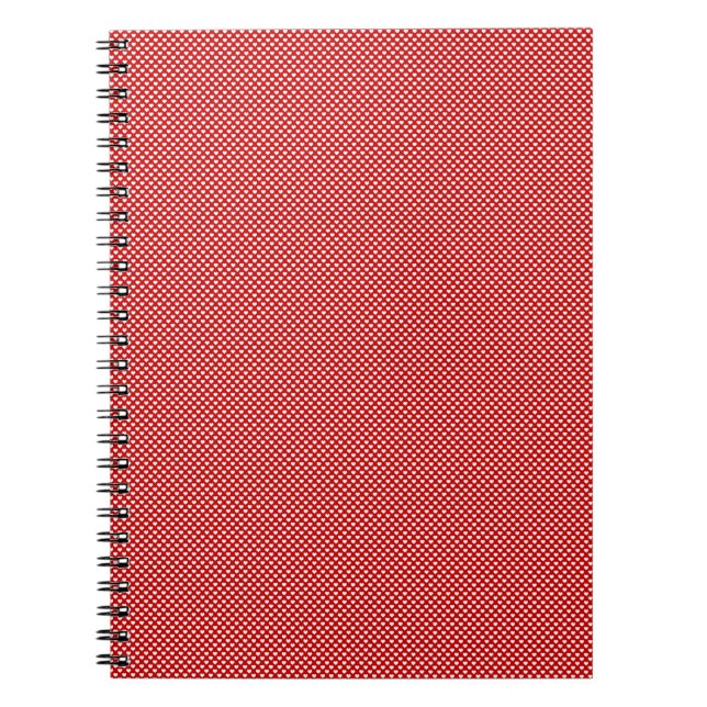 Cuaderno Patrón cardíaco pixelado rojo (Frente)