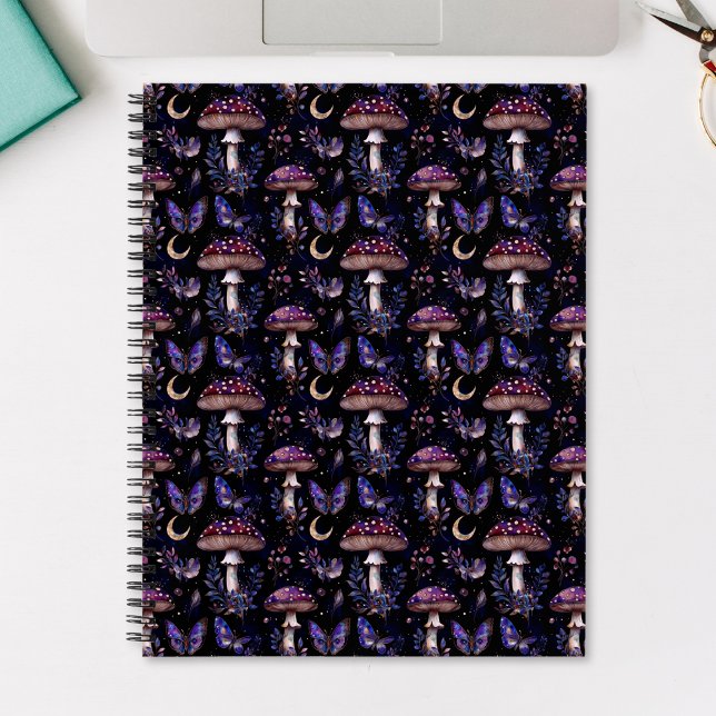 Cuaderno Patrón Celestial de Mariposa, Floral y Hongo (Subido por el creador)