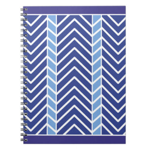Cuaderno Patrón Chevron Azul