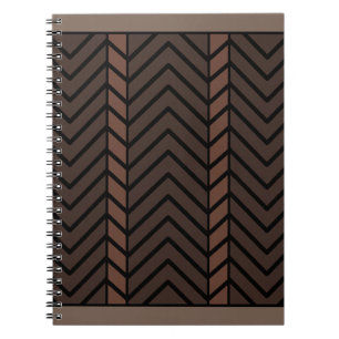 Cuaderno Patrón Chevron Marrón