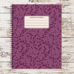 Cuaderno Patrón Clásico de Composición Marmolado Vintage
