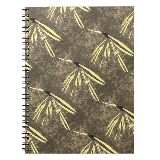 Cuaderno Patrón clásico de moscas húmedas para la pesca de  (Frente)