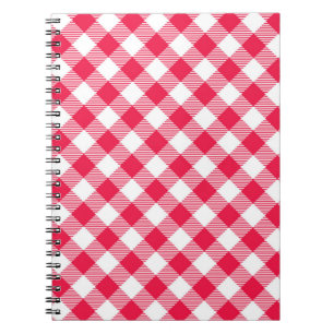 Cuaderno Patrón Clásico de País de Cuadros Rojos