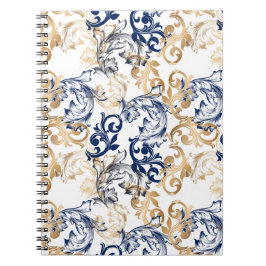 Cuaderno Patrón Clásico Retro de Estilo Barroco