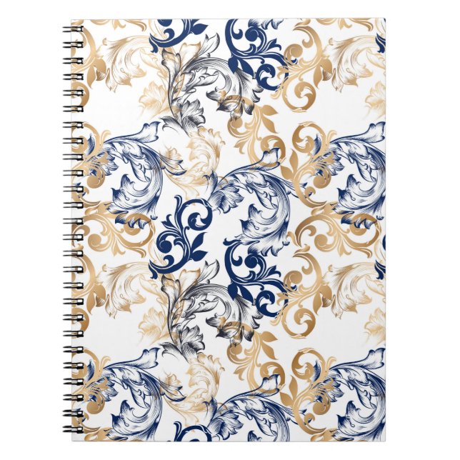 Cuaderno Patrón Clásico Retro de Estilo Barroco (Frente)