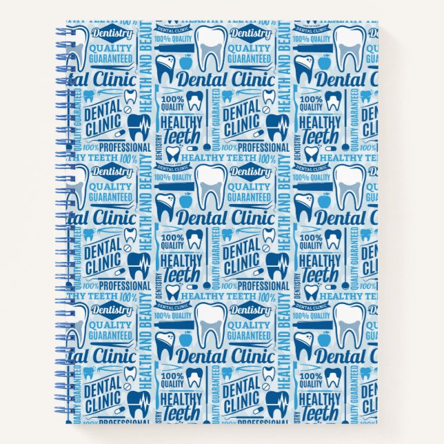 Cuaderno Patrón clínico dental azul (Anverso)