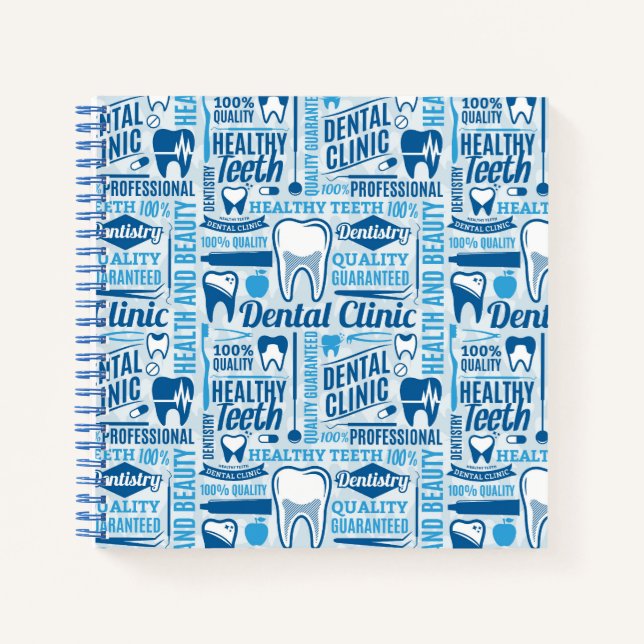 Cuaderno Patrón clínico dental azul (Anverso)