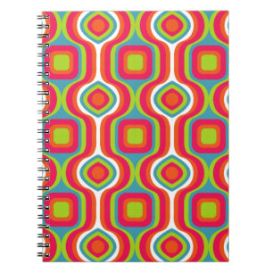Cuaderno Patrón Colorfull Estilo Geométrico Vintage Cuto