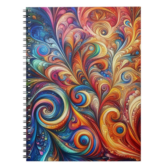 Cuaderno Patrón Colorido Abstracto (Frente)