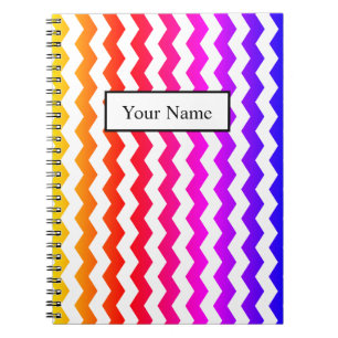 Cuaderno Patrón colorido Chevron ZigZag moderno