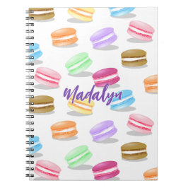 Cuaderno patrón colorido de macarons