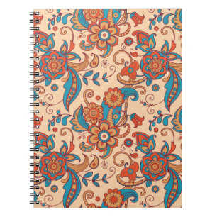Cuaderno Patrón colorido sin soldadura floral