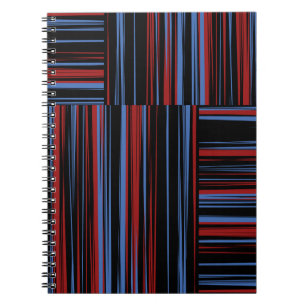 Cuaderno Patrón con bandas de color horizontales y vertical