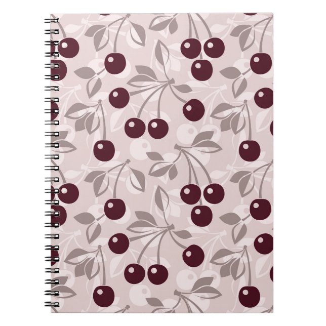 Cuaderno Patrón con cerezas 2 (Frente)