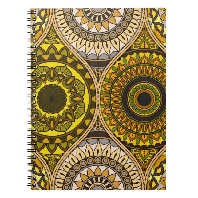 Cuaderno Patrón con mandalas. Elementos decorativos de époc (Frente)