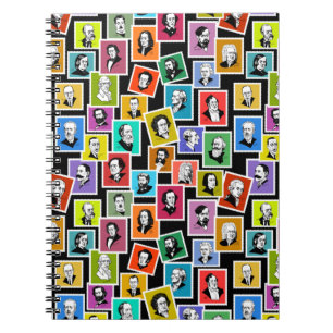 Cuaderno Patrón con retratos de los compositores más grande