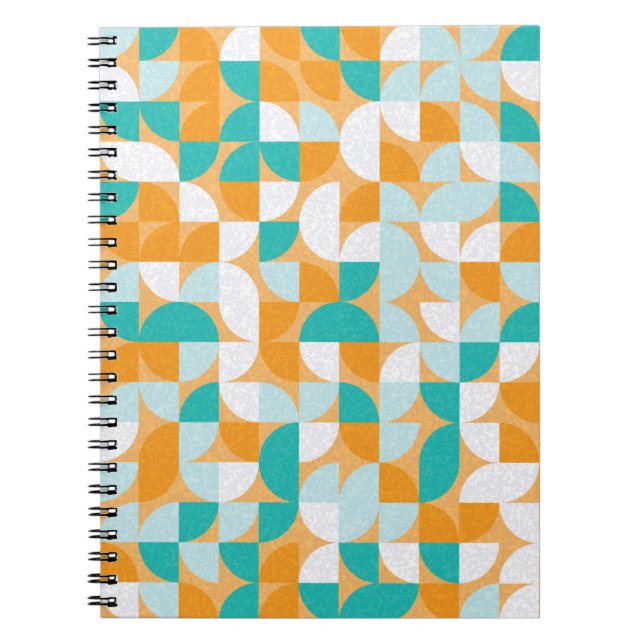 Cuaderno Patrón con triángulos de color aleatorio Generativ (Frente)