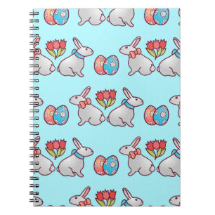 Cuaderno Patrón conejo sin soldadura con huevos de Pascua y